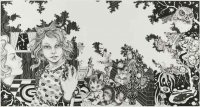 The Bad Girl -  98x180 cm. Felt-tip pen, pencil and poscapen on paper. 