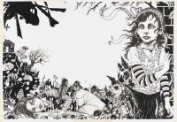 No Title 1 -  85x115 cm. Sketch for Walldrawing, Nya Ahus, Oslo. 