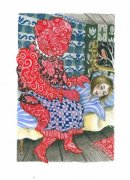 Red Room (Grandma) -  2011, mixed media, 32 x 25 cm. 