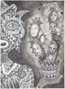 'Grey Area': THE CACTI / KAKTUSSEN - 2015, 36 x 26 cm., Ink, pencil, salt on paper. 'Grey Area': THE CACTI / KAKTUSSEN - 2015, 36 x 26 cm., Ink, pencil, salt on paper.