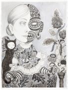 'Grey Area': THE PAUSE / PAUSEN - 2015, 76 x 57 cm., Ink, pencil, salt on paper. 'Grey Area': THE PAUSE / PAUSEN - 2015, 76 x 57 cm., Ink, pencil, salt on paper.