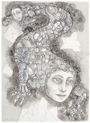 'Grey Area': THE CREATURE / VÆSNET - 2016, 36 x 26 cm., Ink, pencil, salt on paper. 'Grey Area': THE CREATURE / VÆSNET - 2016, 36 x 26 cm., Ink, pencil, salt on paper.