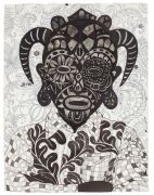 Youth 7 - Udsmykning på Marselisborg Gymnasium: Youth no. 7, 2016, blæk og blyant på papir. 50 x 38 cm. Youth 7 - Udsmykning på Marselisborg Gymnasium: Youth no. 7, 2016, blæk og blyant på papir. 50 x 38 cm.