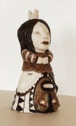 Exotic Souvenir (Multiple faces statue) - 2017, Burned ceramics, Acrylic paint, lacquer, 34x16 cm Exotic Souvenir (Multiple faces statue) - 2017, Burned ceramics, Acrylic paint, lacquer, 34x16 cm