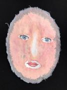 Face 1 (skin color) - 33x22 cm, Akvarel og tusch på japanpapir, 2019 Face 1 (skin color) - 33x22 cm, Akvarel og tusch på japanpapir, 2019