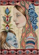 Stilhed. 2025. 51 x 36 cm (papirmål). Akvarel på papir - Stilhed. 2025. 51 x 36 cm (papirmål). Akvarel på papir -