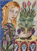 Stueplante. 2025. 51 x 36 cm (papirmål). Akvarel på papir - Stueplante. 2025. 51 x 36 cm (papirmål). Akvarel på papir -