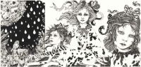 The Spellbound Sisters - 93x193 cm. Poscapen, felt-tip pen and pencil on paper The Spellbound Sisters - 93x193 cm. Poscapen, felt-tip pen and pencil on paper