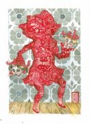 Red Room (Puppeteer) - 2011, mixed media, 32 x 25 cm.