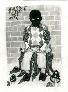Boy_sitting - _2013, 23 x 31 cm. Indian Ink and felt-tip pen on paper. Boy_sitting - _2013, 23 x 31 cm. Indian Ink and felt-tip pen on paper.